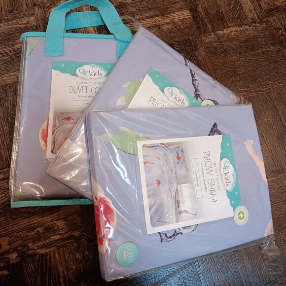 Alice in Wonderland Queen Duvet Cover & shams - QE Home - 100% cotton - NWT - Picture 1 of 8